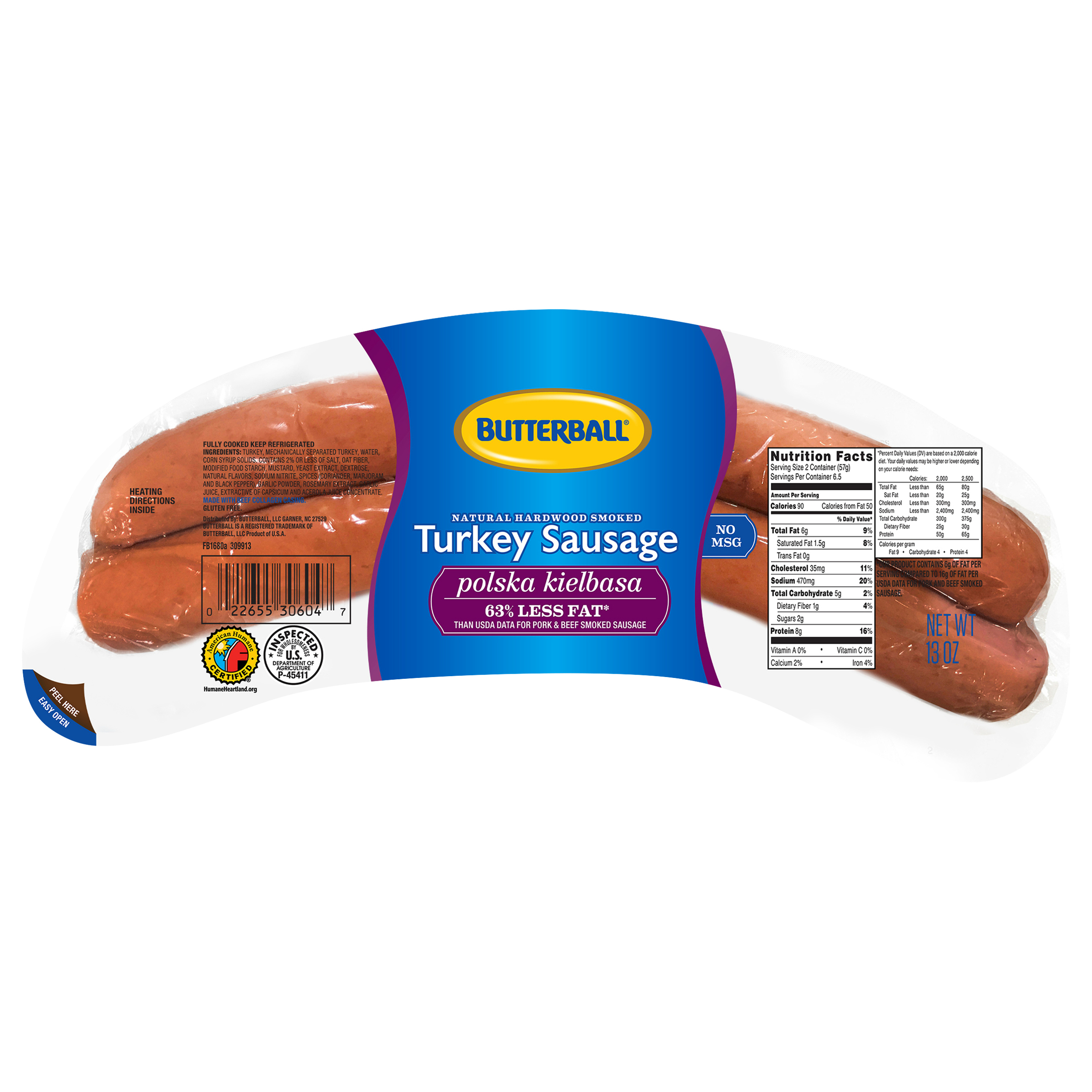 Butterball Turkey Sausage Sweet Italian Style Lean All Natural