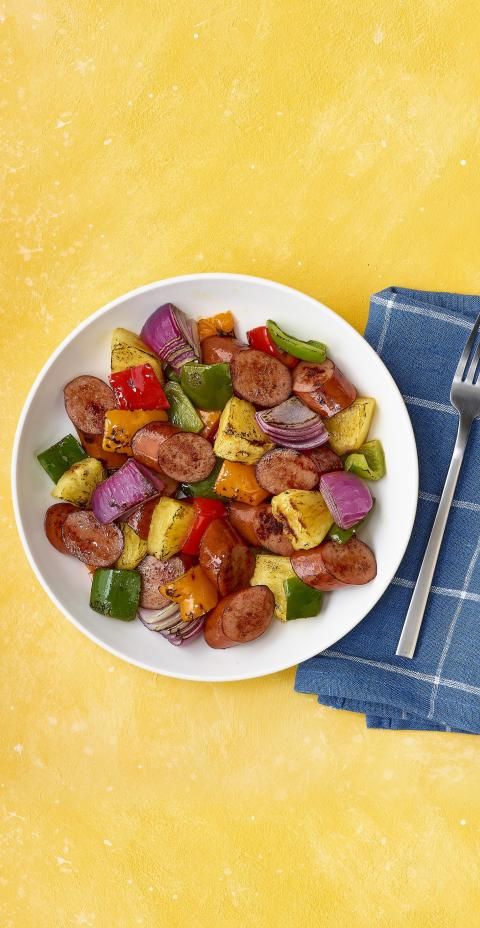 Image of Roasted Turkey Sausage and Vegetables